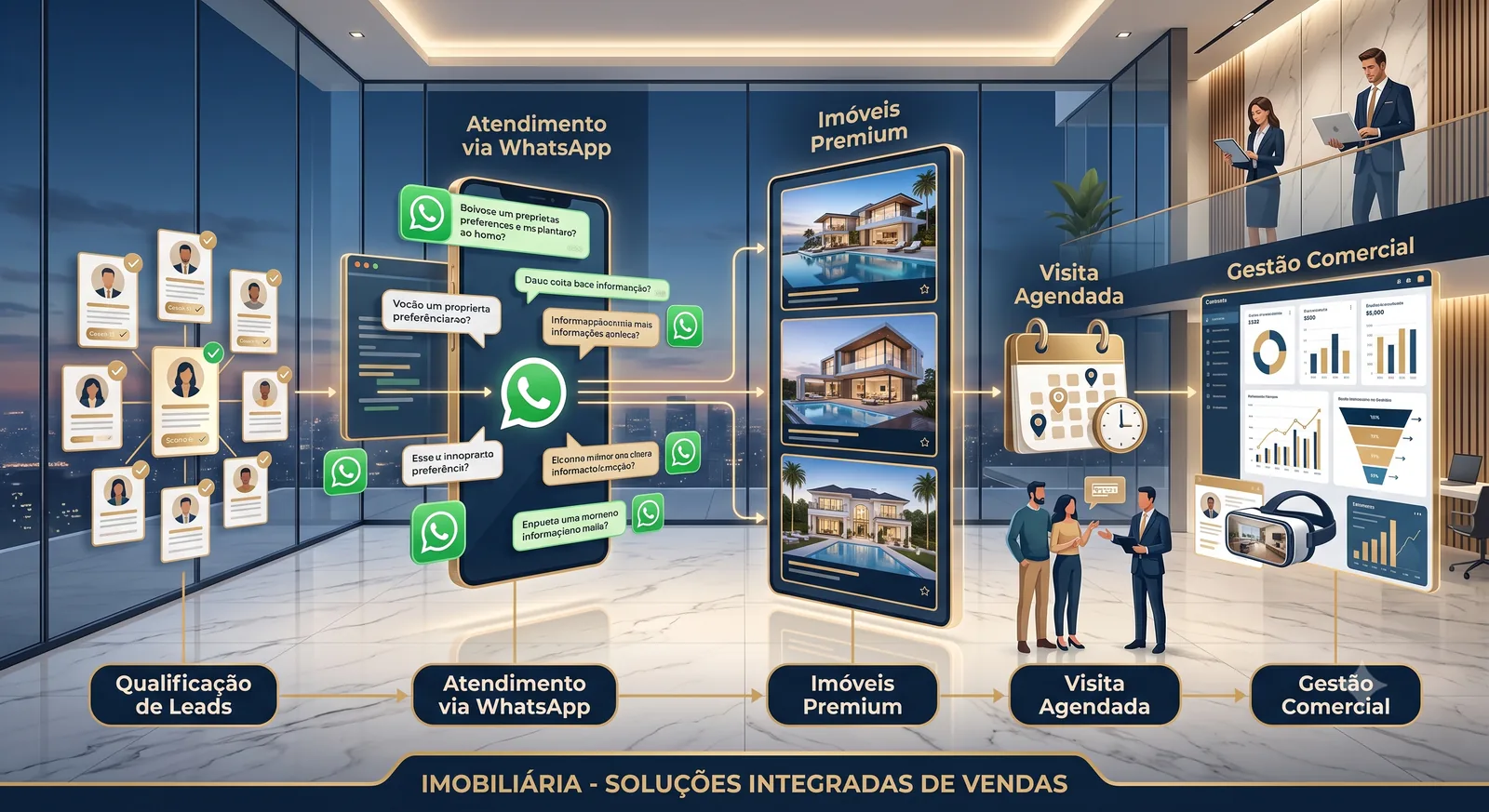 Assistente de IA organizando atendimento de hóspedes pelo WhatsApp